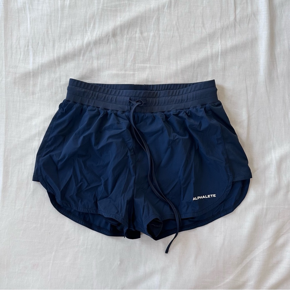 Alphalete Navy Shorts | SMALL